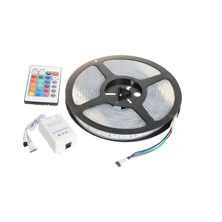 Banda LED tip RGB, 60 Leduri/Metru, Lumina Multicolora