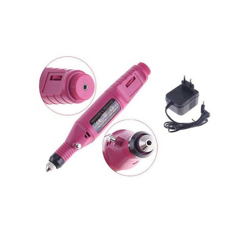 Freza electrica pentru unghii, portabila, 12 accesorii