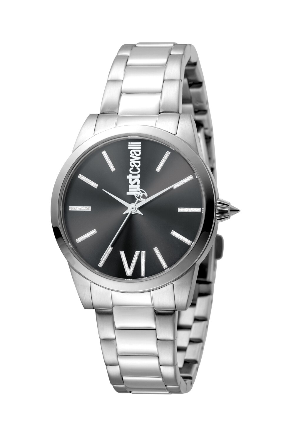 JUST CAVALLI, Ceas analogic metalic, Argintiu