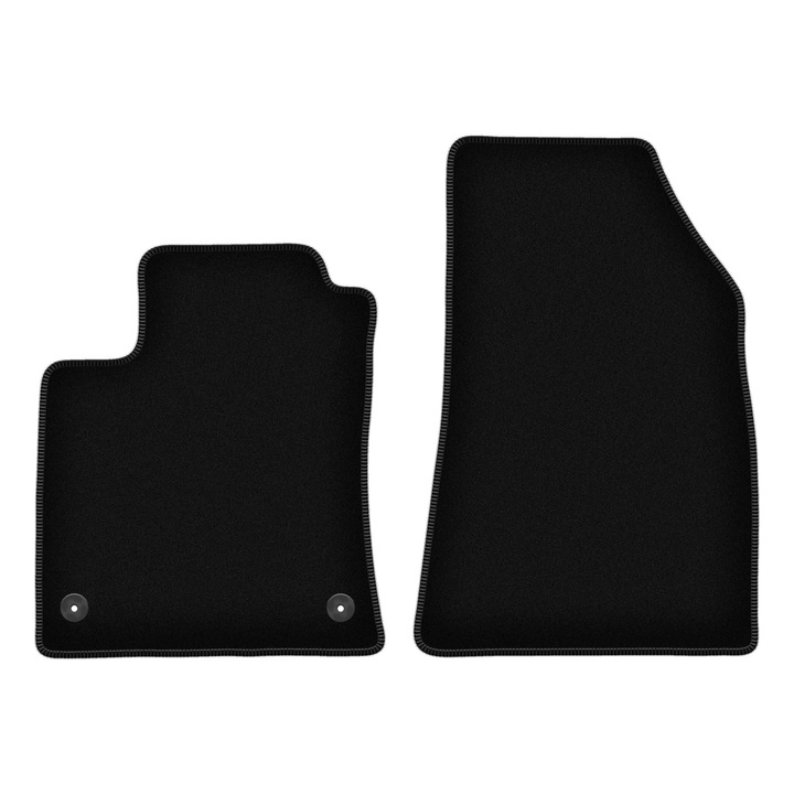 Set BASIC frontale covorase auto, 2 bucati, presuri auto, pentru:: Renault Clio V (2019-) hatchback negru