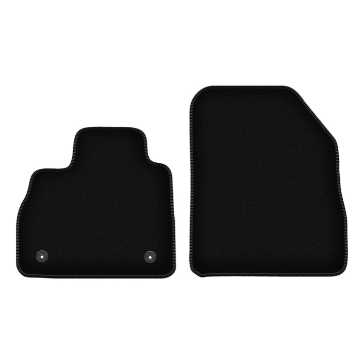 Set BASIC frontale covorase auto, 2 bucati, presuri auto, pentru:: Renault Espace V (2015-) minivan negru