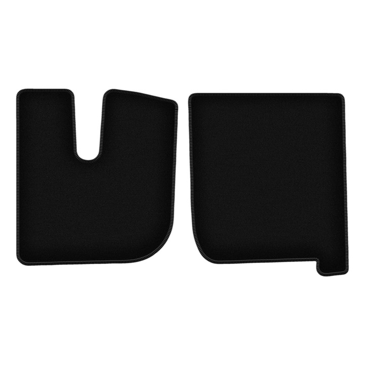 Set BASIC frontale covorase auto, 2 bucati, presuri auto, pentru:: Iveco Stralis (2013-2019) camion negru