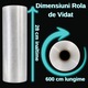 Set 3 Role Pungi de Vidat, Latkon®, 28x600 cm, Role Pungi de Vidat Gofrate, Reutilizabile, Lavabile, Fara BPA, Folie Profesionala, Plastic Multistrat, Compatibile Aparate de Vidat 30 cm, Pentru Depozitare Alimente, Congelare si Sous Vide, Transparent