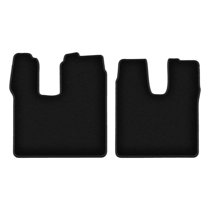 Set BASIC frontale covorase auto, 2 bucati, presuri auto, pentru:: MAN TGL / TGM (2005-) ingust, dormit 3 parti negru