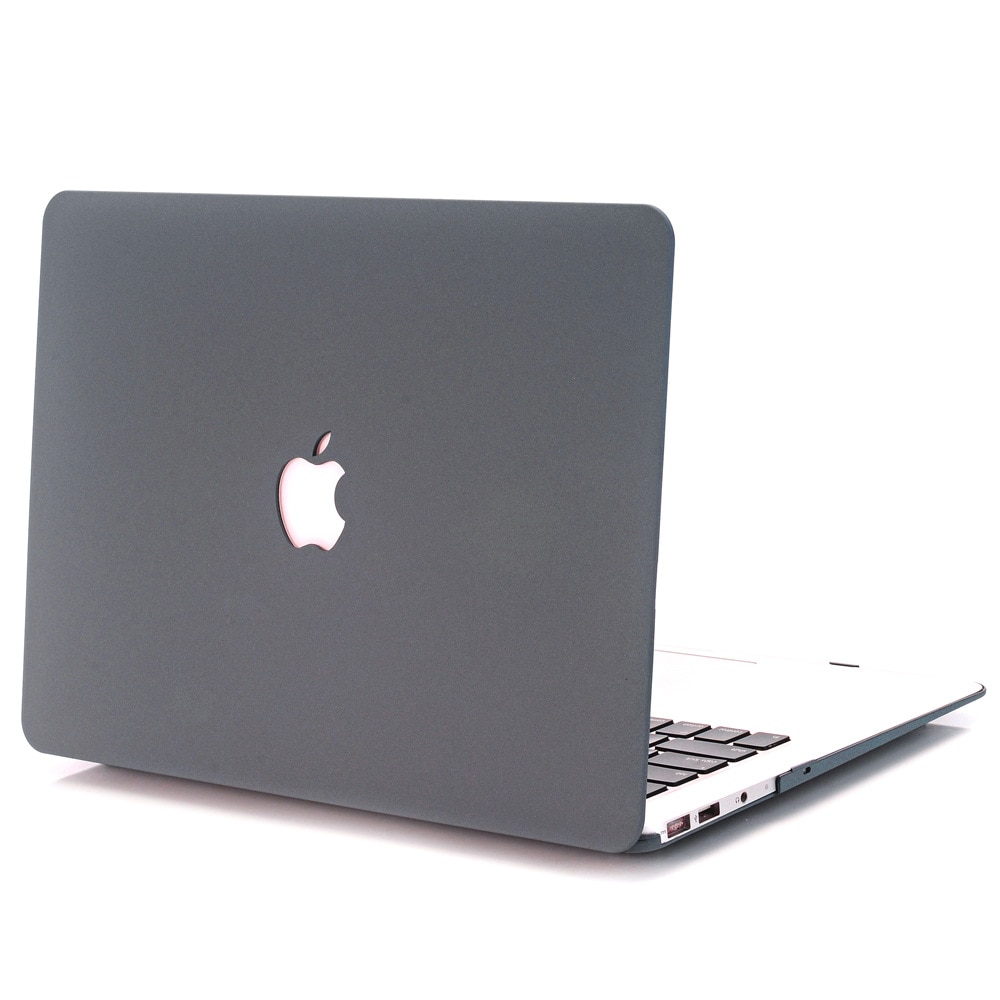 Carcasa Hard Shell pentru MacBook Air 13 (2022/2023/2024/2025/2026) Seria M (M2 M3 M4 M5) modele A2681 A3113 A3240 A3449 husa protectie cu efect de nisip fin design ultra subtire, Gri