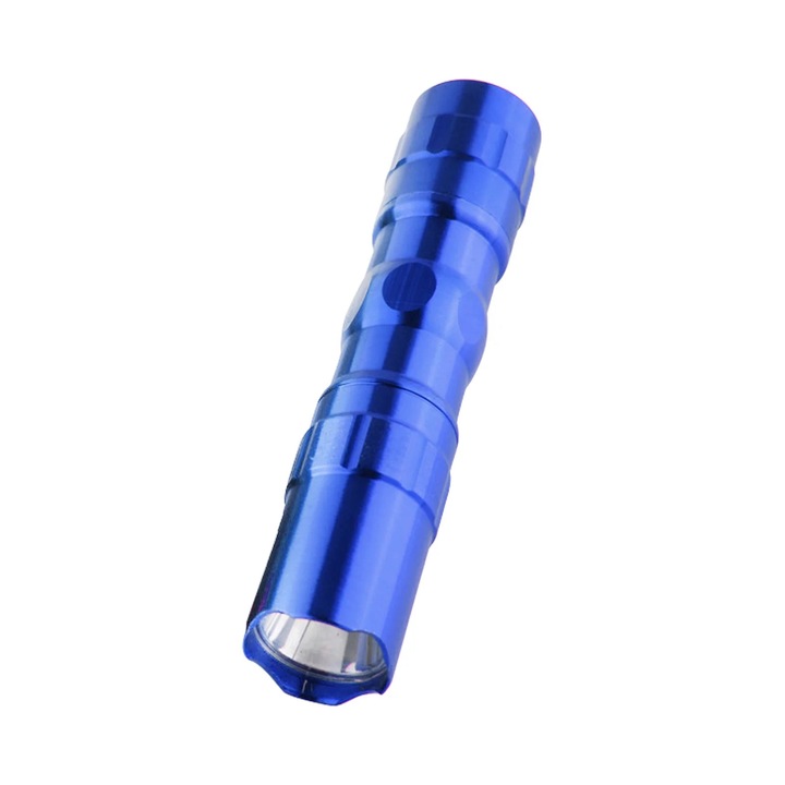 Lanterna LED mini YANYXR, rezistenta la apa, aluminiu, albastru, 9.5x2x2cm