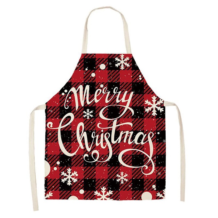 ZYBLSSBB, sort din in cu model buffalo plaid de Craciun, reglabil, rosu/negru, 55 x 68 cm
