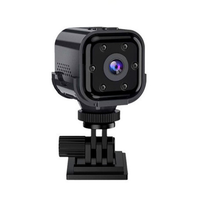 Камера за видеонаблюдение, TRICO, 1080 HD, IR нощно виждане, детектор на движение, 3.6x4x3.6 см, черна