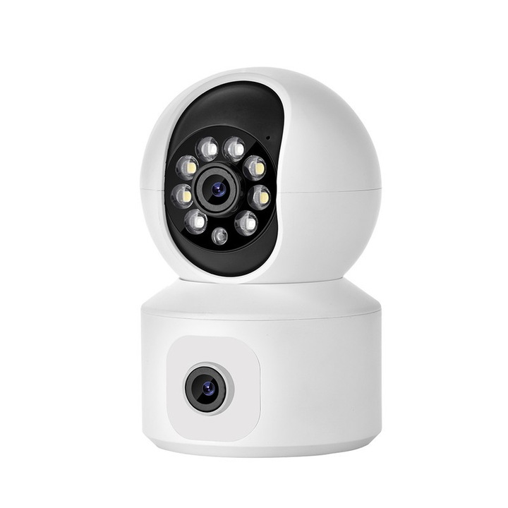 Камера за видеонаблюдение TRICO K22, 1080P, 360° панорамен изглед, цветна нощ, съхранение в облак