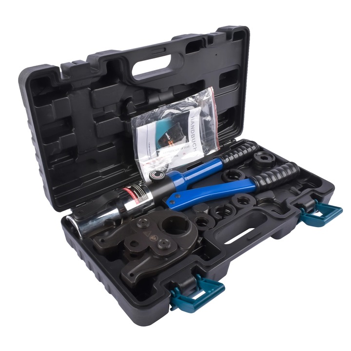 Cleste hidraulic pentru crimping, 12-28 mm, presiune 10T, albastru