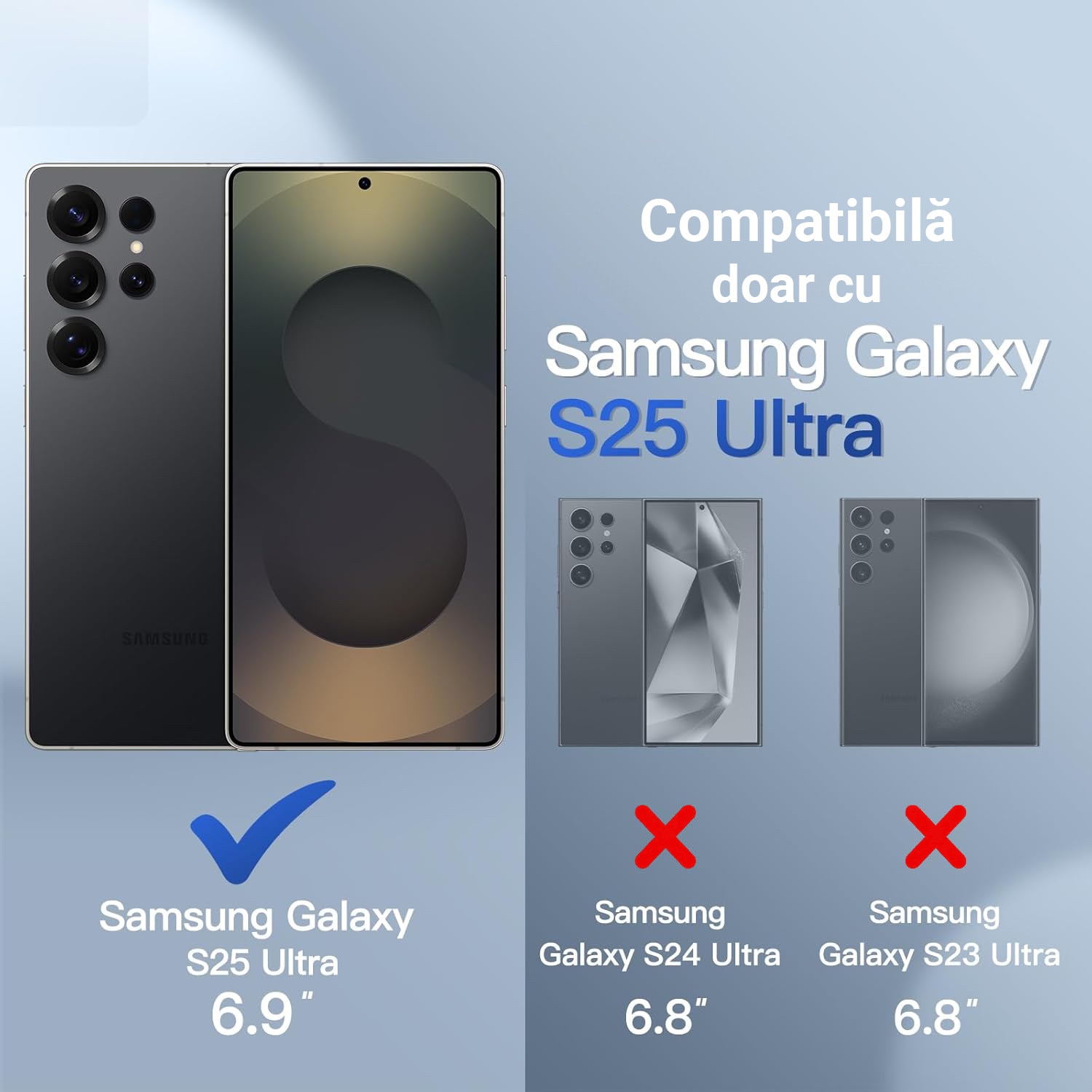 Husa pentru Samsung Galaxy S25 ULTRA, MagSafe, Protectie standard Militar, cu Suport Metalic Incorporat, Negru