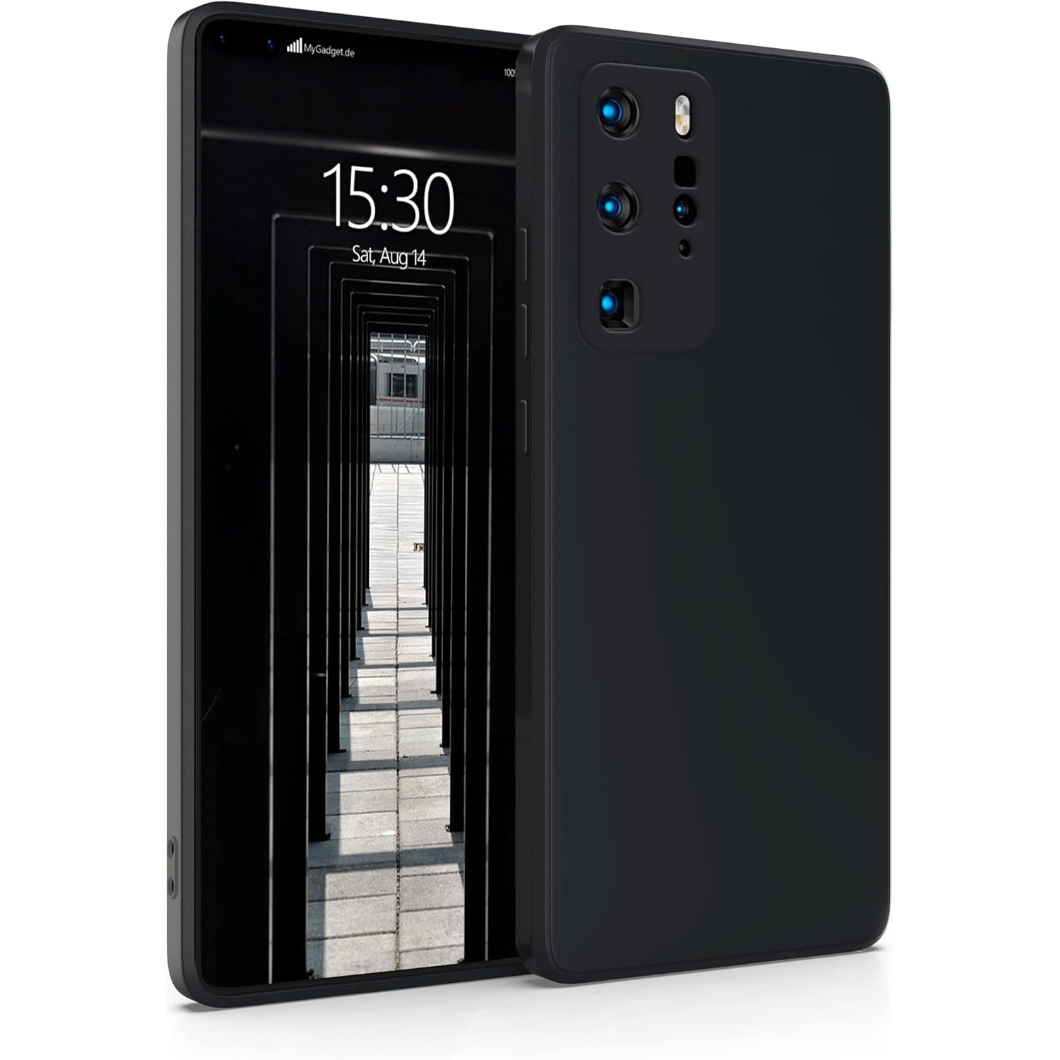 Husa compatibila cu Huawei P40 Pro, Tehnologie MagSafe, protectie camera, All Black