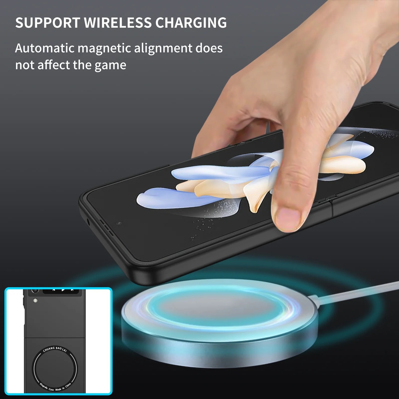 Husa compatibila cu Huawei P70 Pro, Tehnologie MagSafe, cu protectie de camera, Negru