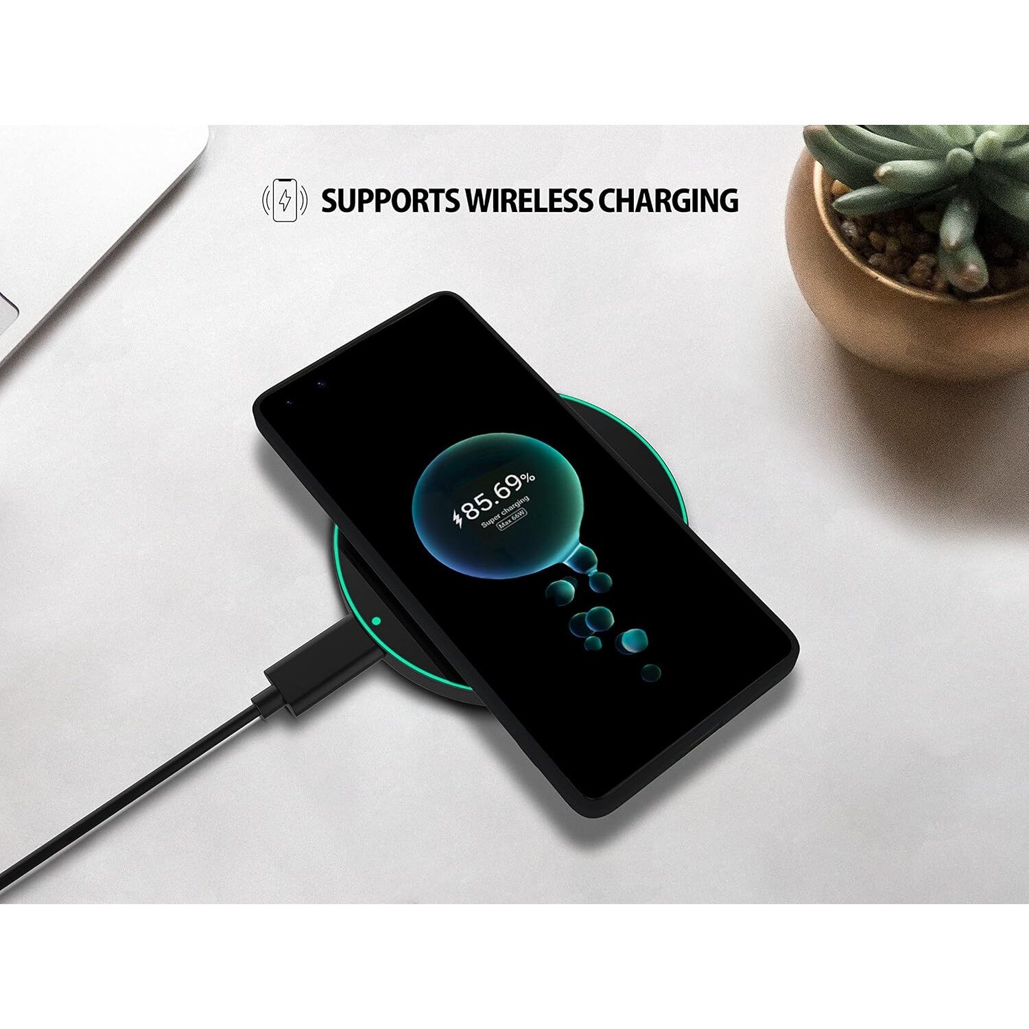 Husa compatibila cu Huawei P40 Pro, Tehnologie MagSafe, protectie camera, All Black