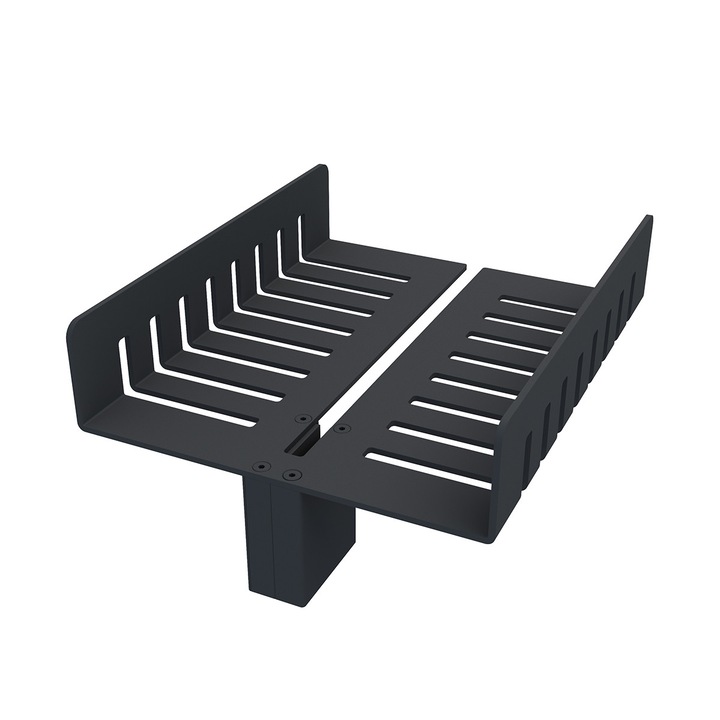 Zuhanypohár tartó, NIMCO, 2 polc, fekete, 5-8 mm