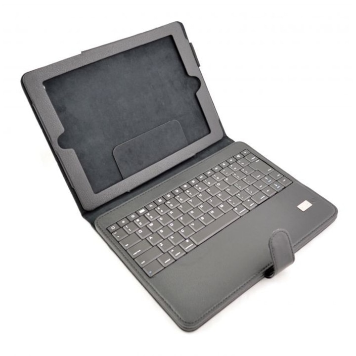 Bluetooth калъф-клавиатура за iPad2, кожена