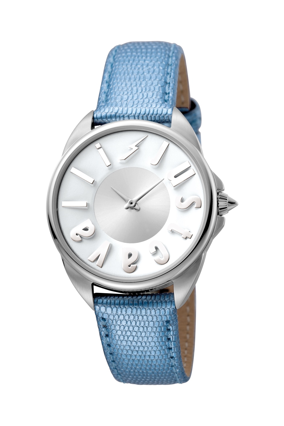 JUST CAVALLI, Ceas quartz cu o curea de piele, Bleu