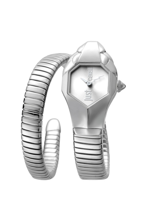JUST CAVALLI, Kvarc Karóra Logóval A Kijelzőn, Ezüstszín