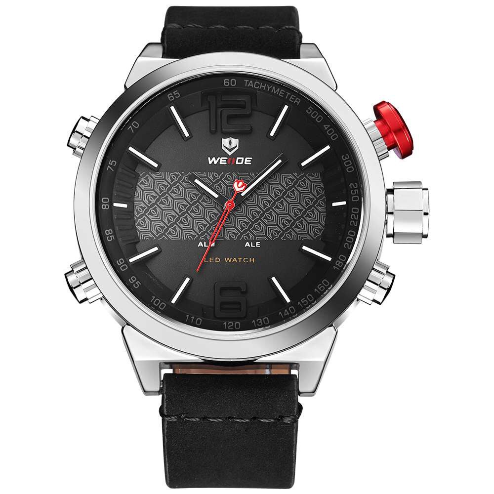 Ceas barbatesc Weide Casual Black & Silver - WH6101-1C