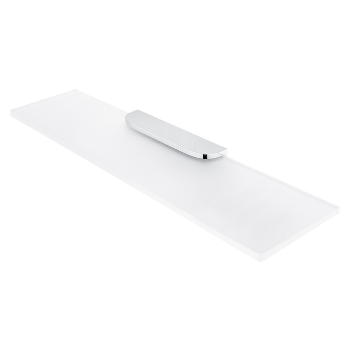 Рафт за баня, 60 см, матово бял