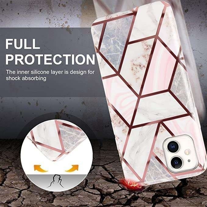 Husa protectie pentru Samsung S20 Ultra Soft IMD TPU Marble Geometric Alb