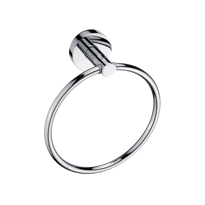NIMCO kerek törölközőtartó, UNIX sorozat, króm, rögzítés tiplivel vagy ragasztóval