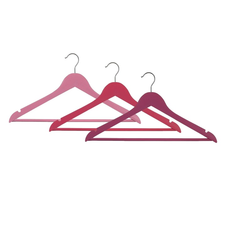 Umerase din Lemn Colorate 44.5cm - 3buc