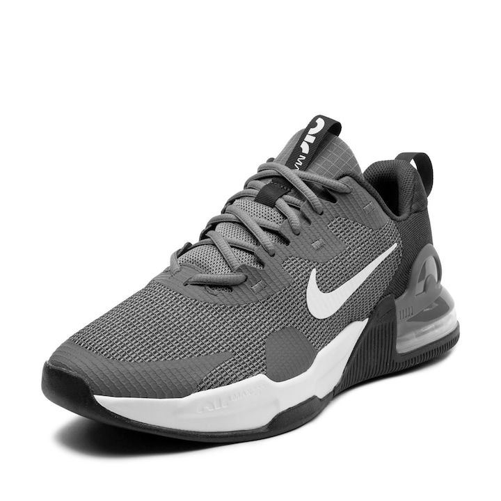 Nike - Edző sportcipő, textil anyag, szürke, NIKE AIR MAX ALPHA TRAINER 5, Szürke