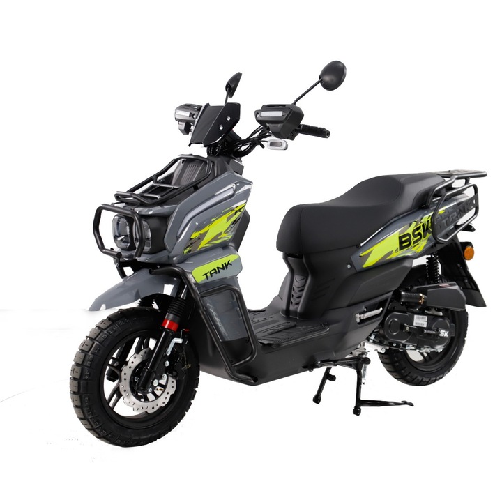 Benzines robogó, 49cc, TANK modell, szürke színben