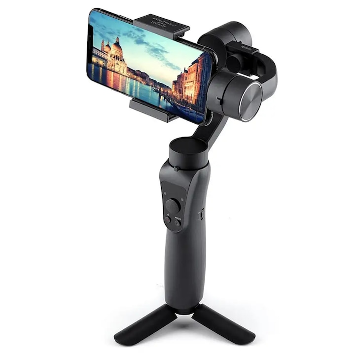 Стабилизатор на изображението, idealSTORE Gimbal професионален, за смартфон или GoPro, 3 оси, Anti-Shake, 12-часова автономия