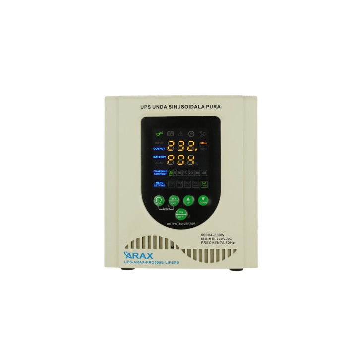 UPS Термоелектрическа централа sinus PRO 500E 350W, чист синус, външна батерия, LiFePo4 съвместим
