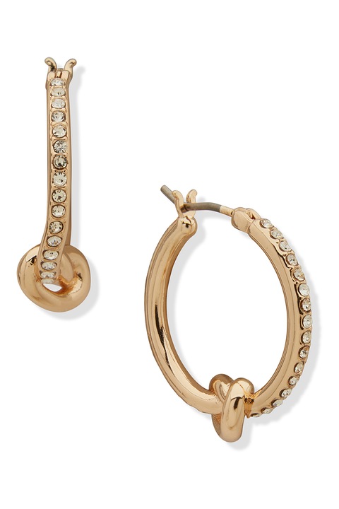 DKNY, Cercei rounzi decorati cu cristale, Auriu