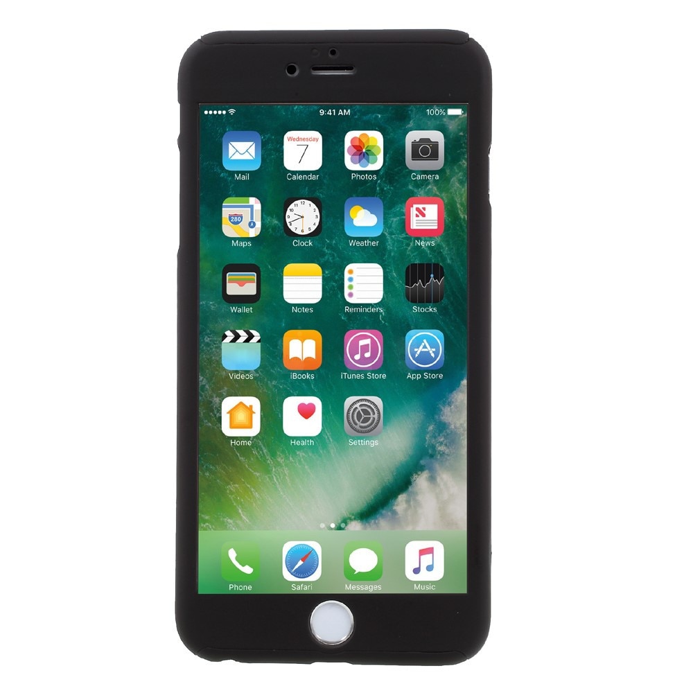 Husa Apple iPhone 6/6S Flippy Full Cover 360 Black + Folie de protectie