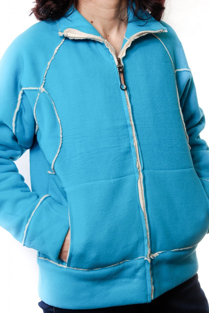 Jacheta cu fermoar, Essisi, Albastru