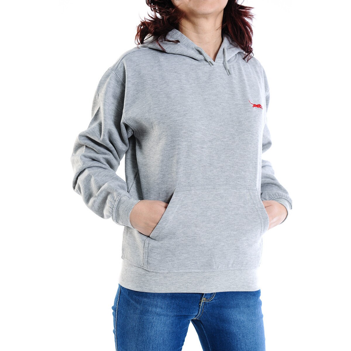 Hanorac gri cu gluga, Leopard, 140 cm