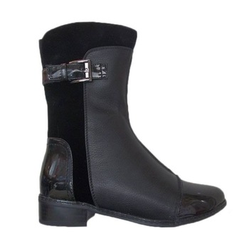 Botine cu talpa joasa ,D&J Exclusive, Negru Botine cu talpa joasa ,D&J Exclusive, Negru