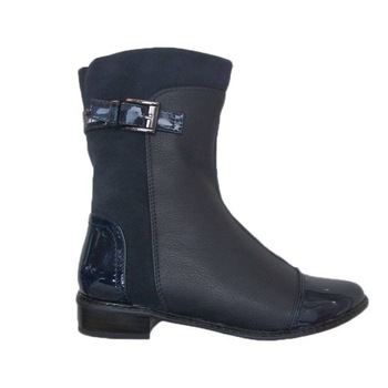 Botine cu talpa joasa ,D&J Exclusive, Albastru marin Botine cu talpa joasa ,D&J Exclusive, Albastru marin