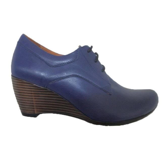 Pantofi din piele cu platforma,D&J Exclusive,Bleumarin