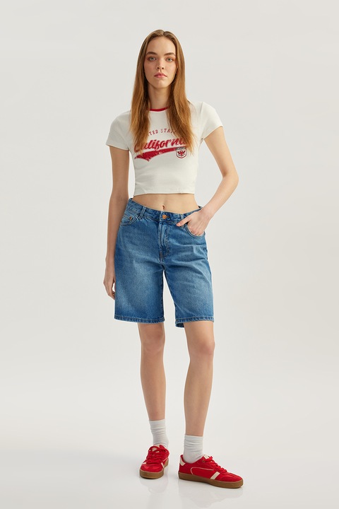 KOTON, Bermude din denim, Albastru