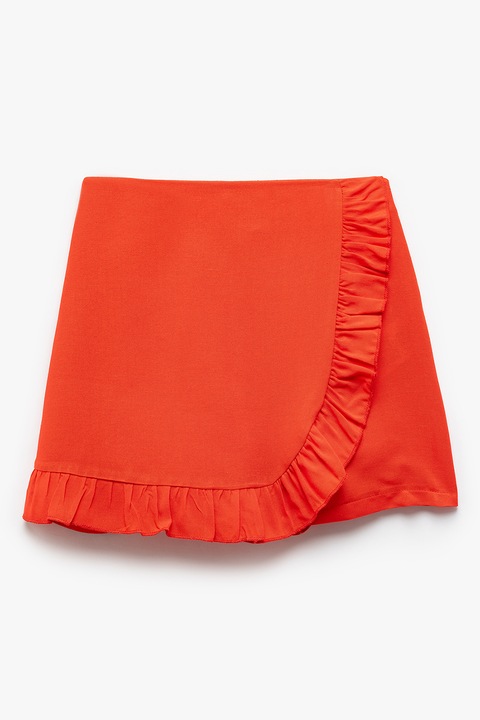 KOTON, Fusta-pantalon cu model petrecut, Coral