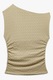 KOTON, Top crop cu aspect texturat, Maro deschis
