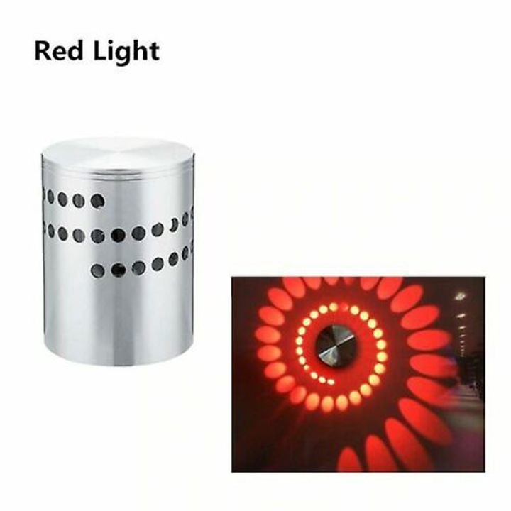 LED lámpa, RGB, távirányító, fényeffektus, 5.3x7cm, ezüst