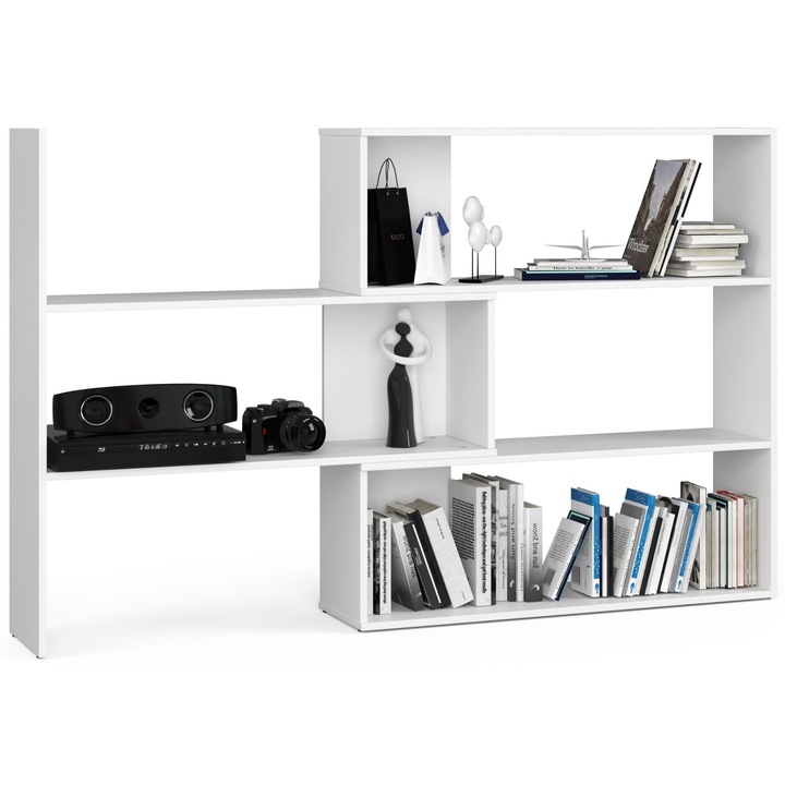 Akord Twist fehér laminált polc 103x109x30cm állítható