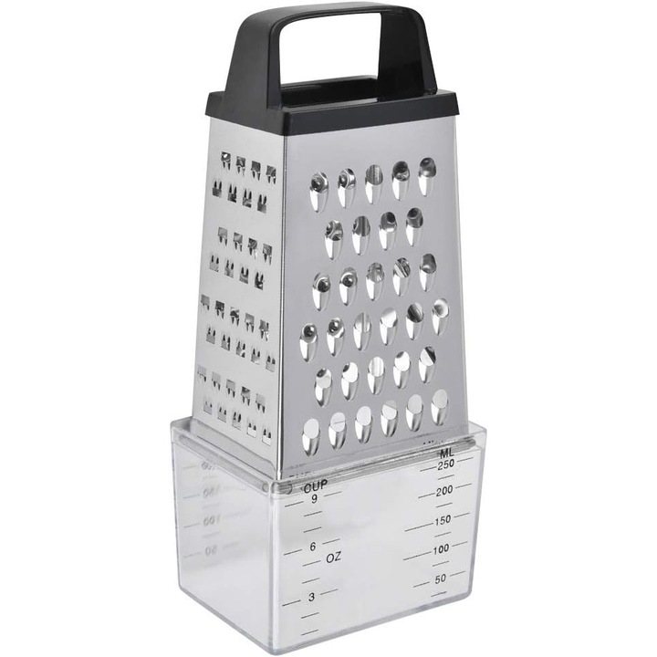 Razatoare din otel inoxidabil, Enforose, design ergonomic, baza antiderapanta, recipient detasabil, usor de curatat