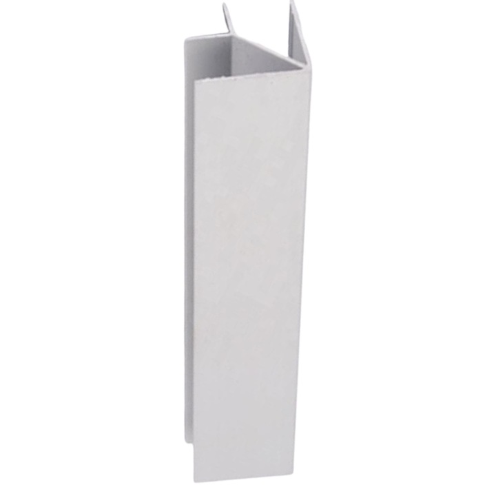 Set de 10 Coltare plinta de 13 mm, pentru mobilier de bucatarie, model 90°, aluminiu vopsit Alb, 145 mm H