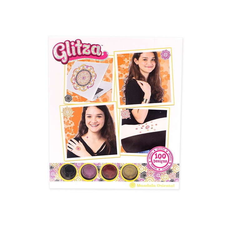 Комплект брокати Glitza, 100 дизайна Мандала Ориентал