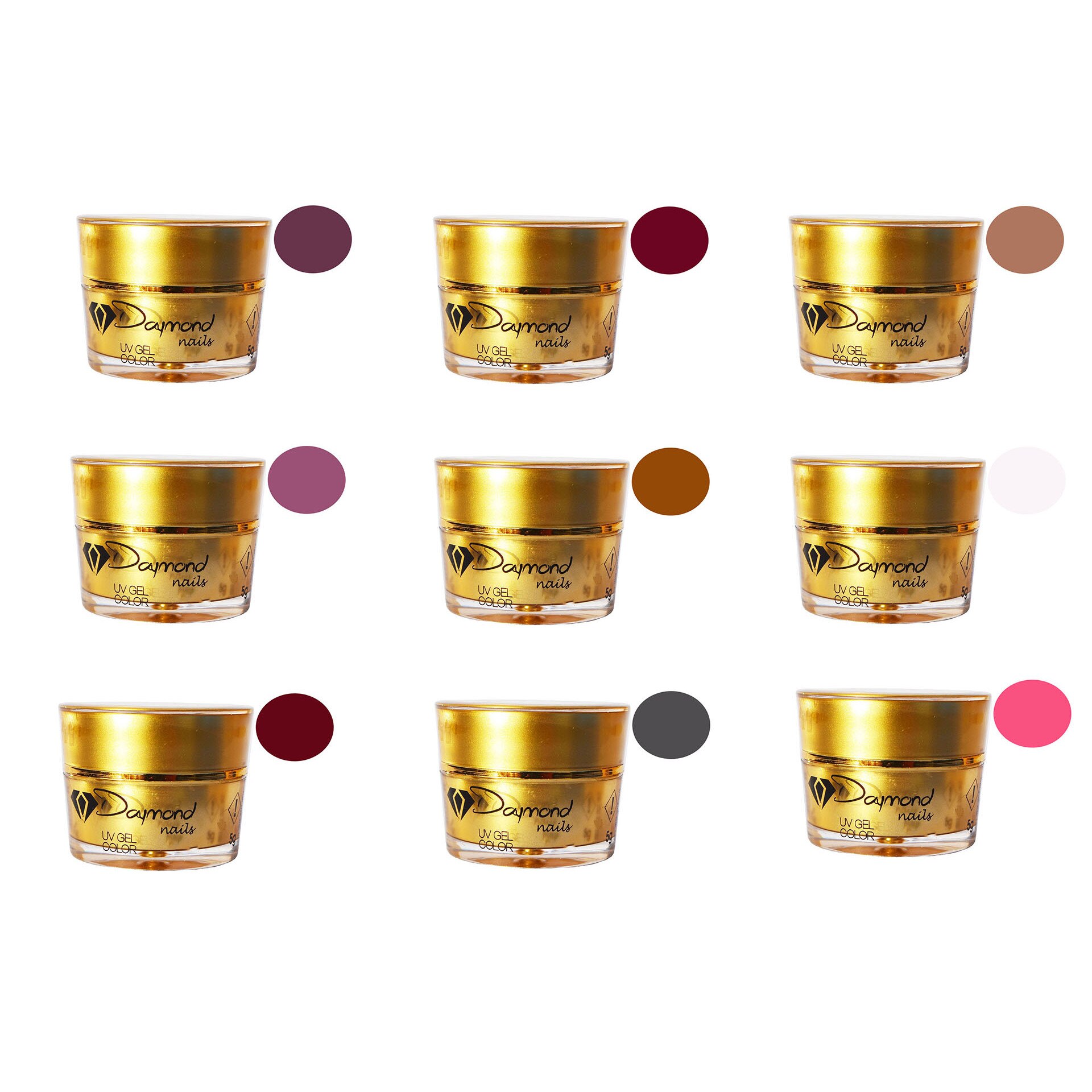 Kit Gel Color Daymond Nails 9