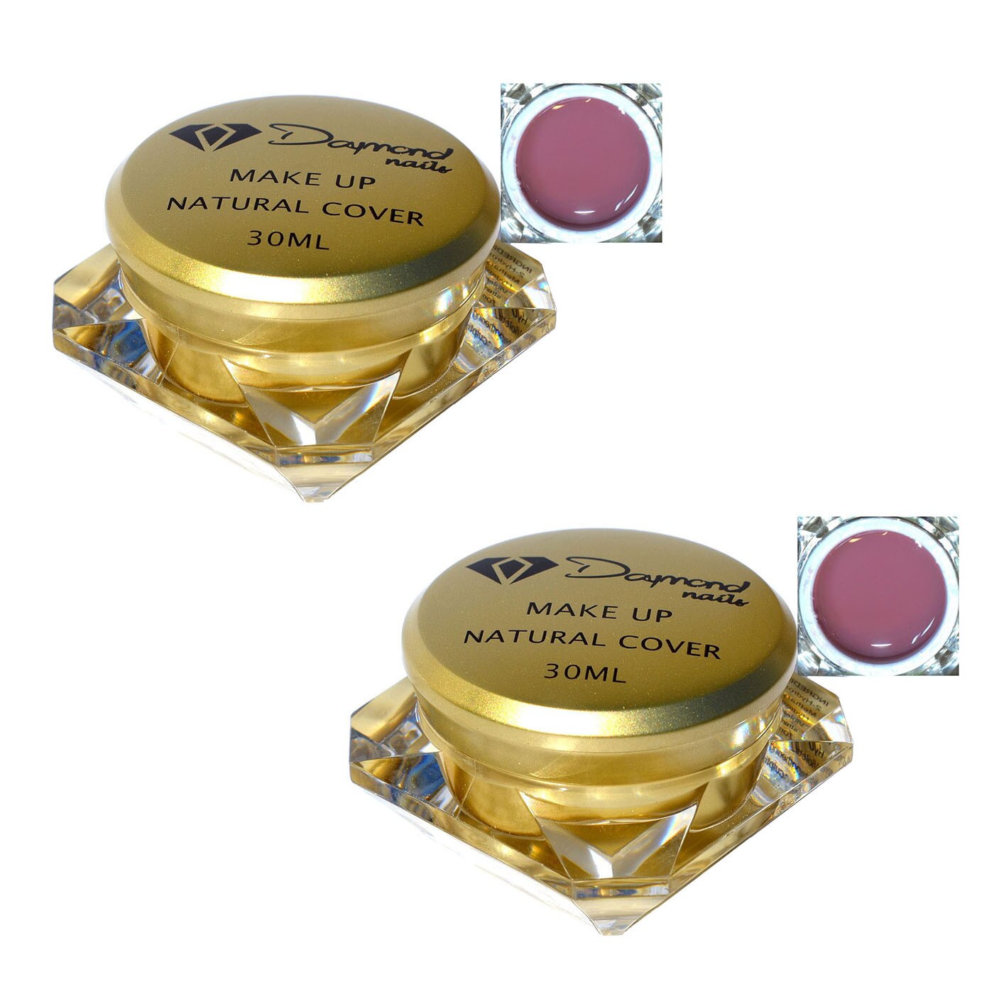 Set Gel uv Cover Natural Daymond Nails 02