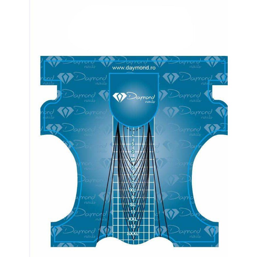 Sabloane Unghii Constructie Gel Daymond Clasic Blue rola 500 buc