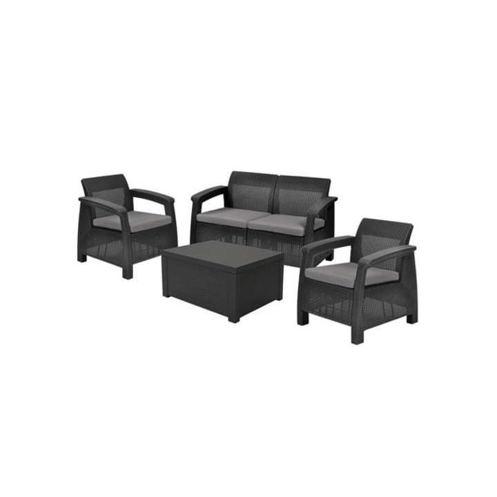 Set mobilier de gradina Corfu II DUO BOX Grafit/ Gri- rece